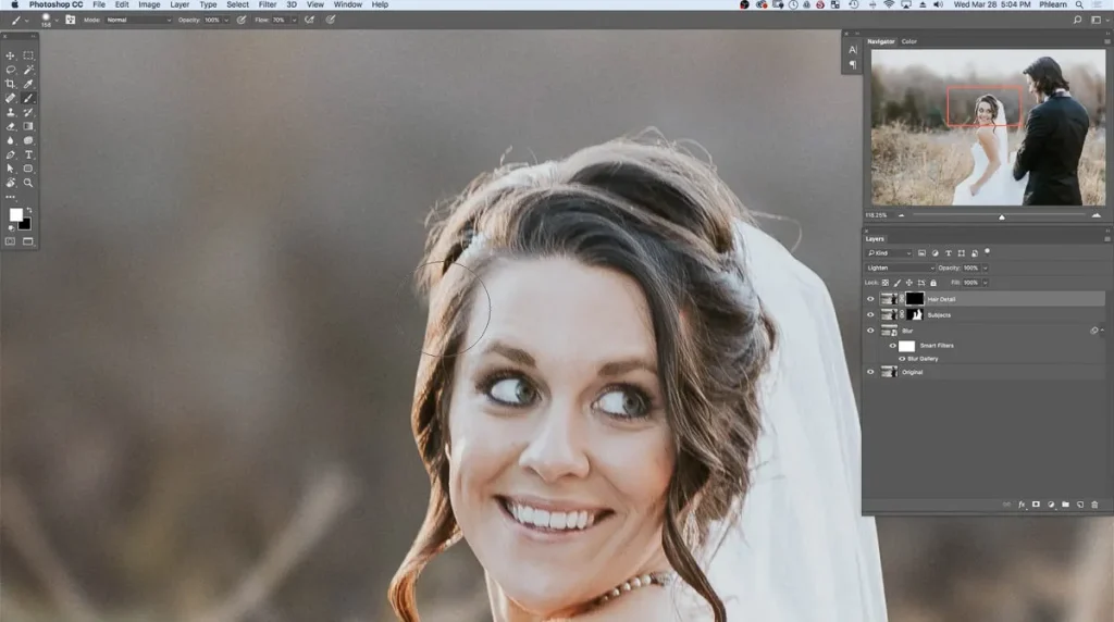 آموزش محو کردن عکس در فتوشاپ